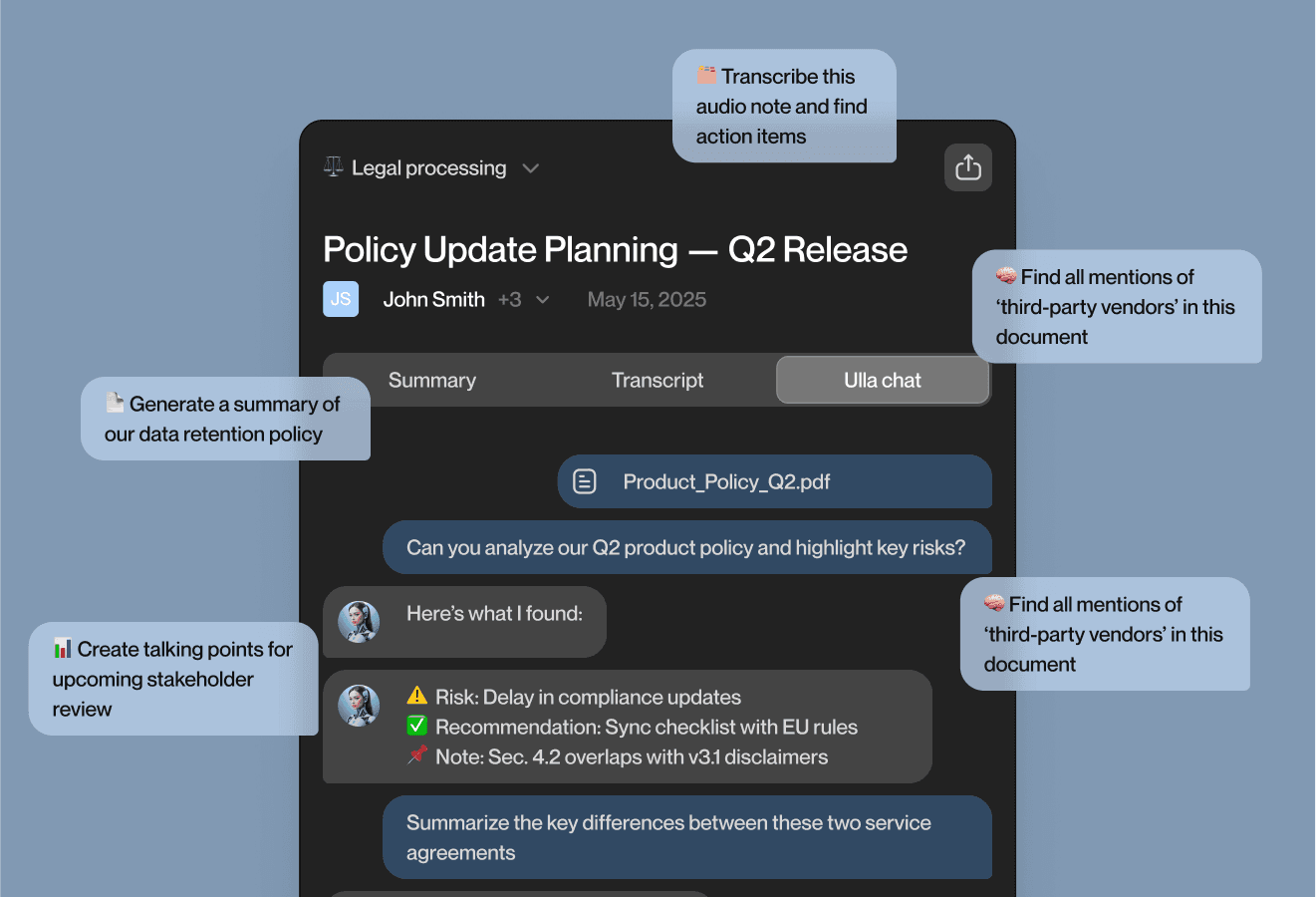 policy update planning