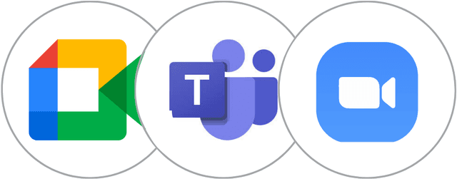 Google Meet, Teams, Zoom